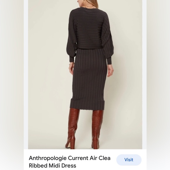Anthropologie grey midi dress XS - Picture 6 of 6